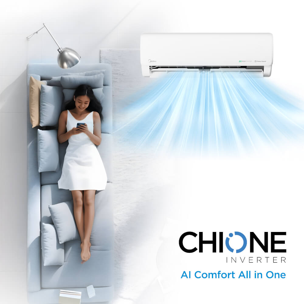 แอร์ผนัง MIDEA CHIONE SERIES 12000 บีทียู อินเวอร์เตอร์ (ไม่รวมติดตั้ง)
